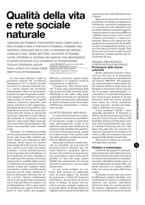 Qualità della vita e rete sociale naturale