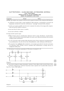 ELETTROTECNICA – ALLIEVI MECCANICI, AUTOMAZIONE
