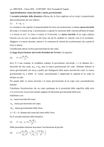 01 - Massa inerziale e massa gravitazionale