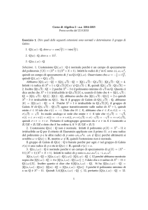 ). + i √ √ 3) : Q]=[Q(i, √ 3) : Q( √ 3)] · [Q( √ 3) : Q] = 4. 2 + 1 ∈ Q