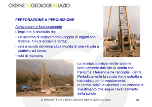 PERFORAZIONE A PERCUSSIONE Attrezzature e funzionamento L