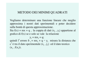 metodo dei minimi quadrati