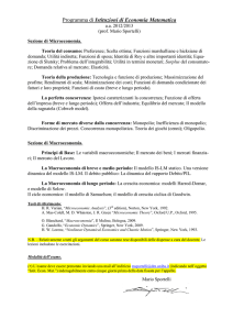Programma di Microeconomia avanzata