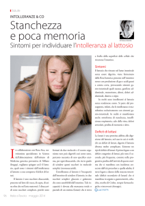 Stanchezza e poca memoria