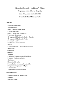 Milano Programma svolto di Storia