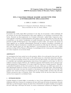 sul calcolo delle masse aggiunte per l`interazione diga-bacino