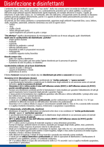 Disinfezione e disinfettanti