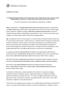 COMUNICATO STAMPA - Wolters Kluwer Italia