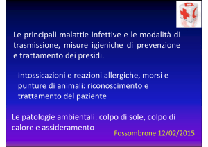 Le principali malattie infettive e le modalità di trasmissione, misure