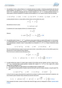 1. Una particella di carica q entra all`interno di un solenoide