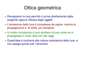 Ottica geometrica - Dipartimento di Fisica e Geologia