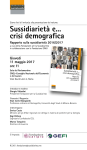 Sussidiarietà e... crisi demografica