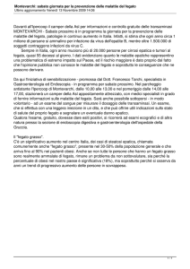 Montevarchi: sabato giornata per la prevenzione delle malattie del