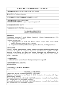Lingua e linguistica spagnola II