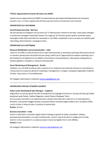 TITOLO: Opportunità di tirocinio all`estero con AIESEC