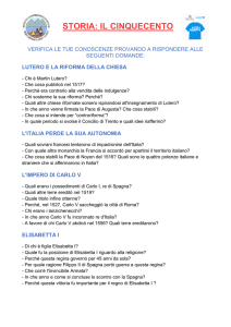 storia domande guida sul Cinquecento