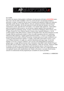 01/12/2008 Gli artisti che stasera a titolo gratuito si esibiranno sul