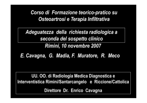 Adeguatezza della richiesta radiologica a seconda del sospetto