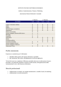 Profilo ministeriale Sbocchi professionali