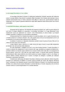Notazioni tecniche sul fotovoltaico La tecnologia fotovoltaica