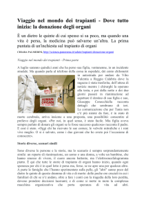 la donazione degli organi