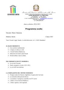 Programma svolto - Liceo Artistico Statale Frattini di Varese