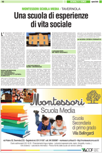 Una scuola di esperienze di vita sociale