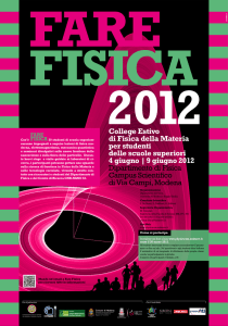 College Estivo di Fisica della Materia per studenti delle scuole