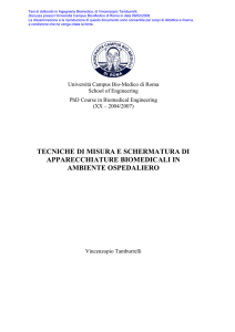 Tecniche di misura e schermatura di apparecchiature biomedicali in