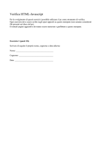 Verifica HTML-Javascript