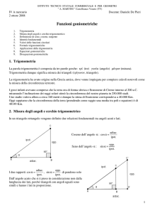 Misura degli angoli e cerchio trigonometrico
