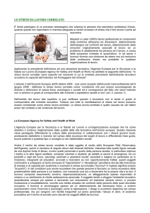LO STRESS DA LAVORO CORRELATO