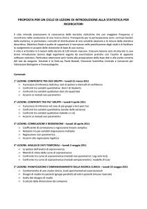 INTRODUZIONE ALLA STATISTICA PER RICERCATORI con date