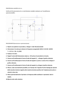 Multivibratore astabile con o.a. Verifica del funzionamento di un
