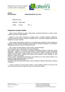 Programma recupero debito e lavoro estivo