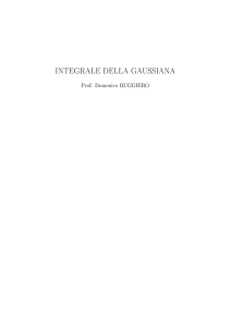 INTEGRALE DELLA GAUSSIANA
