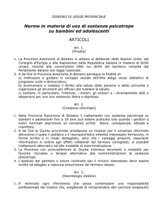 Norme in materia di uso di sostanze psicotrope su bambini ed