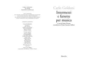 in C. GOLDONI, “Intermezzi e farsette”
