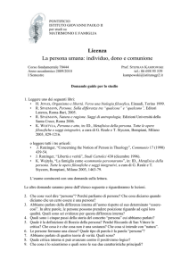 Domande guide per lo studio