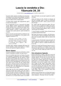 Lascia la vendetta a Dio: 1Samuele 24, 25