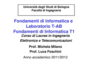 Fondamenti di Informatica e Laboratorio T-AB - LIA