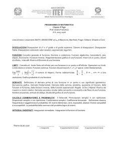 Programma di Matematica