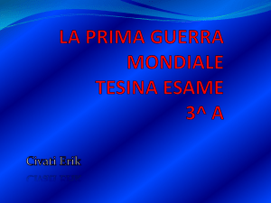 LA PRIMA GUERRA MONDIALE