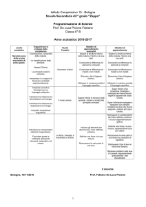 Scienze - Istituto Comprensivo Statale 15 di Bologna