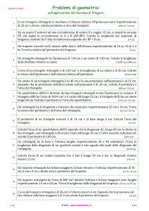 Problemi sulle applicazioni del teorema di Pitagora