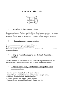 i pronomi relativi