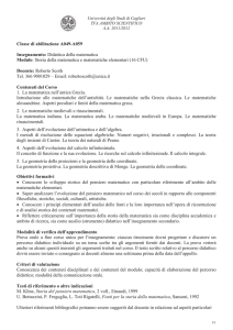 Classe di abilitazione A049-A059 Insegnamento: Didattica della