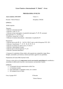 Liceo Classico e Internazionale “C. Botta” – Ivrea PROGRAMMA