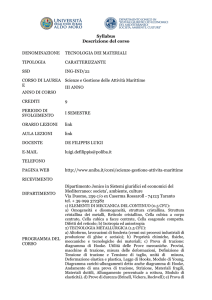 Tecnologia dei materiali 3 anno