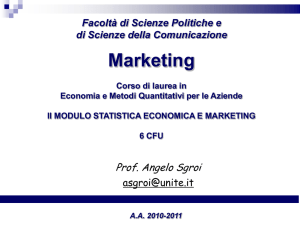 MARKETING DEL TURISMO - Università degli Studi di Teramo